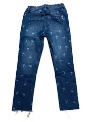 Vorschaubild 2 von Mädchen Jeans Regular Fit Palmenmuster Blau Gr. 122