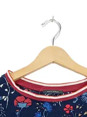 Vorschaubild 4 von Damen Top Blumenmuster Blau Rot Gr. 36/S 3/4-Arm