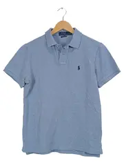 Vorschaubild 1 von Herren Poloshirt Custom Slim Fit Gr. S Blau Meliert