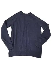 Vorschaubild 5 von EDC Pullover Herren Blau Meliert Baumwolle Kaschmir Gr. S Casual Alltag