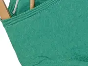 Vorschaubild 3 von Pullover Damen V-Ausschnitt Pima Cotton Grün Gr. 38;M Logo Basic