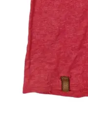 Vorschaubild 4 von Herren T-Shirt Gr. L Rot Meliert Casual Baumwolle Lederdetails