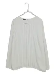 Vorschaubild 1 von Damen Bluse Elegant Weiß Langarm Gr. 44 Business Polyester