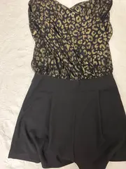 Vorschaubild 6 von Damen Jumpsuit Gr. 36/S Leopard Gold Schwarz Kurz Party
