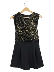 Vorschaubild 1 von Damen Jumpsuit Gr. 36/S Leopard Gold Schwarz Kurz Party