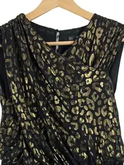 Vorschaubild 2 von Damen Jumpsuit Gr. 36/S Leopard Gold Schwarz Kurz Party