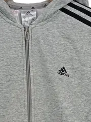 Vorschaubild 3 von Kinder Trainingsjacke Gr. 164 Grau Kapuze 3-Streifen Sport