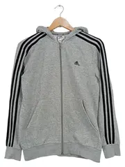 Vorschaubild 1 von Kinder Trainingsjacke Gr. 164 Grau Kapuze 3-Streifen Sport