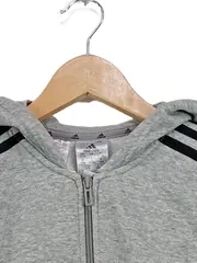 Vorschaubild 5 von Kinder Trainingsjacke Gr. 164 Grau Kapuze 3-Streifen Sport