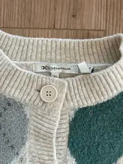 Vorschaubild 4 von Strickjacke Damen Cardigan Argyle Rauten Muster Beige Gr. 34/XS