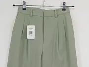 Vorschaubild 3 von Stoffhose Damen Gr. 36/S Grün High Waist Bundfalten