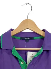 Vorschaubild 3 von Herren Poloshirt Gr. XL Lila Grün Baumwolle Logo Casual Kurzarm Shirt