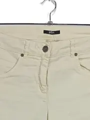 Vorschaubild 2 von Jeans Slim Fit Damen Hose Beige Gr. 44 Baumwolle Stretch Alltag