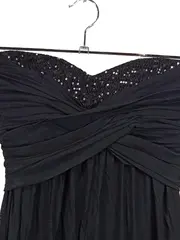Vorschaubild 2 von Damen Cocktailkleid Bandeau Pailletten Schwarz Gr. XS 34