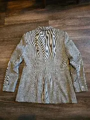 Vorschaubild 2 von Damen Blazer Gr. 38 Beige Kariert Klassisch Business