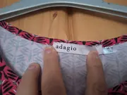 Vorschaubild 2 von Damen Top Bluse Gr. 38/M Rosa Geometrisch 3/4-Arm Viskose