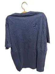 Vorschaubild 3 von Herren T-Shirt Gr. M Blau Logo-Print Relaxed Fit Baumwolle