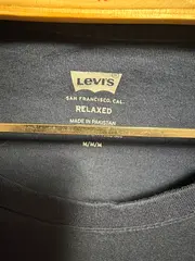 Vorschaubild 4 von Herren T-Shirt Gr. M Blau Logo-Print Relaxed Fit Baumwolle