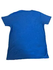 Vorschaubild 3 von Herren T-Shirt Blau Logo-Print Gr. M Kurzarm Casual