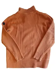 Vorschaubild 2 von Herren Pullover Troyer Orange Gr. XL Baumwolle Strick