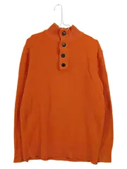 Vorschaubild 1 von Herren Pullover Troyer Orange Gr. XL Baumwolle Strick