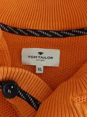 Vorschaubild 5 von Herren Pullover Troyer Orange Gr. XL Baumwolle Strick