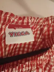 Vorschaubild 3 von Mädchen Bluse Karo rot-weiß Stickerei Gr. 164 Baumwolle