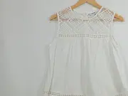 Vorschaubild 3 von Bluse Damen Weiß Gr. 36 S Boho Spitze Baumwolle Sommer