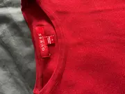 Vorschaubild 5 von Damen Pullover Gr. 36;S Rot Logo Streifen Langarm Rundhals Casual Strick