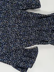Vorschaubild 4 von Sommerkleid Blumenmuster Blau Gr. 40 Rüschen Damen