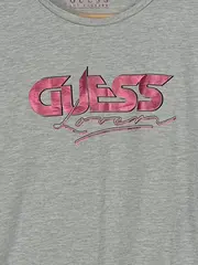 Vorschaubild 2 von Damen T-Shirt Logo Print Grau Gr. S Casual Baumwolle