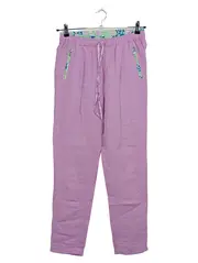 Vorschaubild 1 von Damen Leinen Stoffhose Gr. S 36 Lila Freizeit Casual