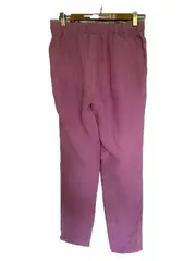 Vorschaubild 6 von Damen Leinen Stoffhose Gr. S 36 Lila Freizeit Casual