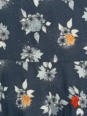 Vorschaubild 4 von TAIFUN Damen A-Linienrock Blumenmuster Petrol Gr. 38 Viskose Midi