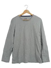 Vorschaubild 1 von Herren Langarmshirt Grau Gr. 48/M Casual Basic Baumwolle