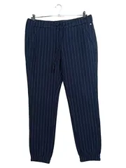 Vorschaubild 1 von Jogger Pants Damen Stoffhose Gestreift Blau Gr. 42 XL