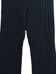 Vorschaubild 3 von Damen Strickhose Zopfmuster Schwarz Gr. S Baumwollmix