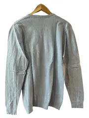 Vorschaubild 2 von Herren Pullover V-Ausschnitt Meliert Blau Gr. L Baumwolle