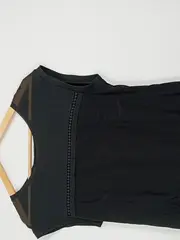 Vorschaubild 3 von Black Label Damen Top Shirt Schwarz Gr. 36 S Spitze Elegant