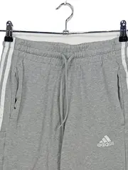 Vorschaubild 2 von 3-Streifen Jogginghose Herren Grau Baumwolle Gr. S Sport Athleisure