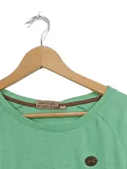 Vorschaubild 3 von Damen Langarmshirt Gr. 36/S Grün Sweatshirt Pullover Casual Basic Logo