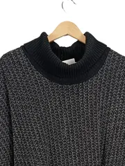 Vorschaubild 2 von Damen Poncho Rollkragen Fransen Grau Meliert Gr. 52 XL