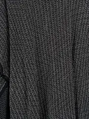 Vorschaubild 3 von Damen Poncho Rollkragen Fransen Grau Meliert Gr. 52 XL