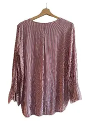 Vorschaubild 6 von Basic Damen Bluse Gr. 40/L Rot Weiß Gestreift Rüschen Langarm