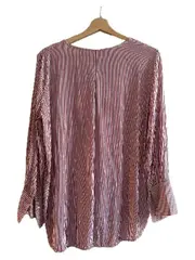 Vorschaubild 7 von Basic Damen Bluse Gr. 40/L Rot Weiß Gestreift Rüschen Langarm