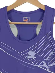 Vorschaubild 2 von Damen Sport Tank Top Lila Gr. 36/S Logo Print Polyester Ärmellos