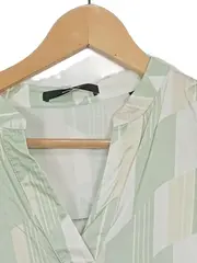 Vorschaubild 4 von Damen Bluse Kurzarm Gr. S Grün Geometrisch Viskose Casual