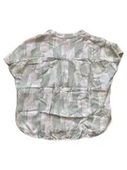 Vorschaubild 2 von Damen Bluse Kurzarm Gr. S Grün Geometrisch Viskose Casual