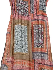 Vorschaubild 2 von EDC Damen Maxikleid Gr. 34/XS Bunt Patchwork Boho Sommerkleid Lang Träger