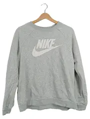 Vorschaubild 1 von Damen Sweatshirt Grau Gr. L Logo Pullover Sportlich Baumwolle
